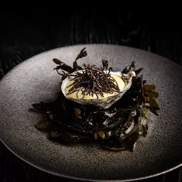 A plated dish at L'Abattoir in Vancouver