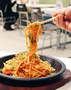 Picture of dish Seafood Pasta with Tomato Sauce at Teppan Kitchen Downtown