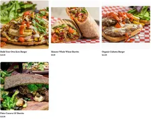 Picture of menu information at Keto Caveman Café