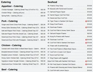 Picture of menu information at Umami Ramen + Grill