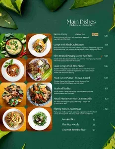 Picture of menu information at RENS