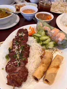 Picture of dish Grilled Pork, Salad Rill and Fried Rolls at Pho Stanley