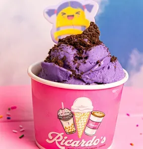 Picture of dish Ube Cookies & Cream Gelato at Ricardo's Granville