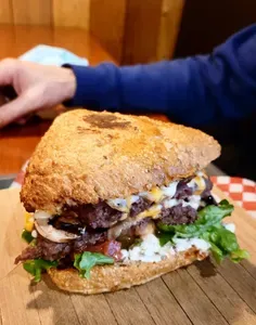 Picture of dish Keto Burger at Caveman Café & Bakery